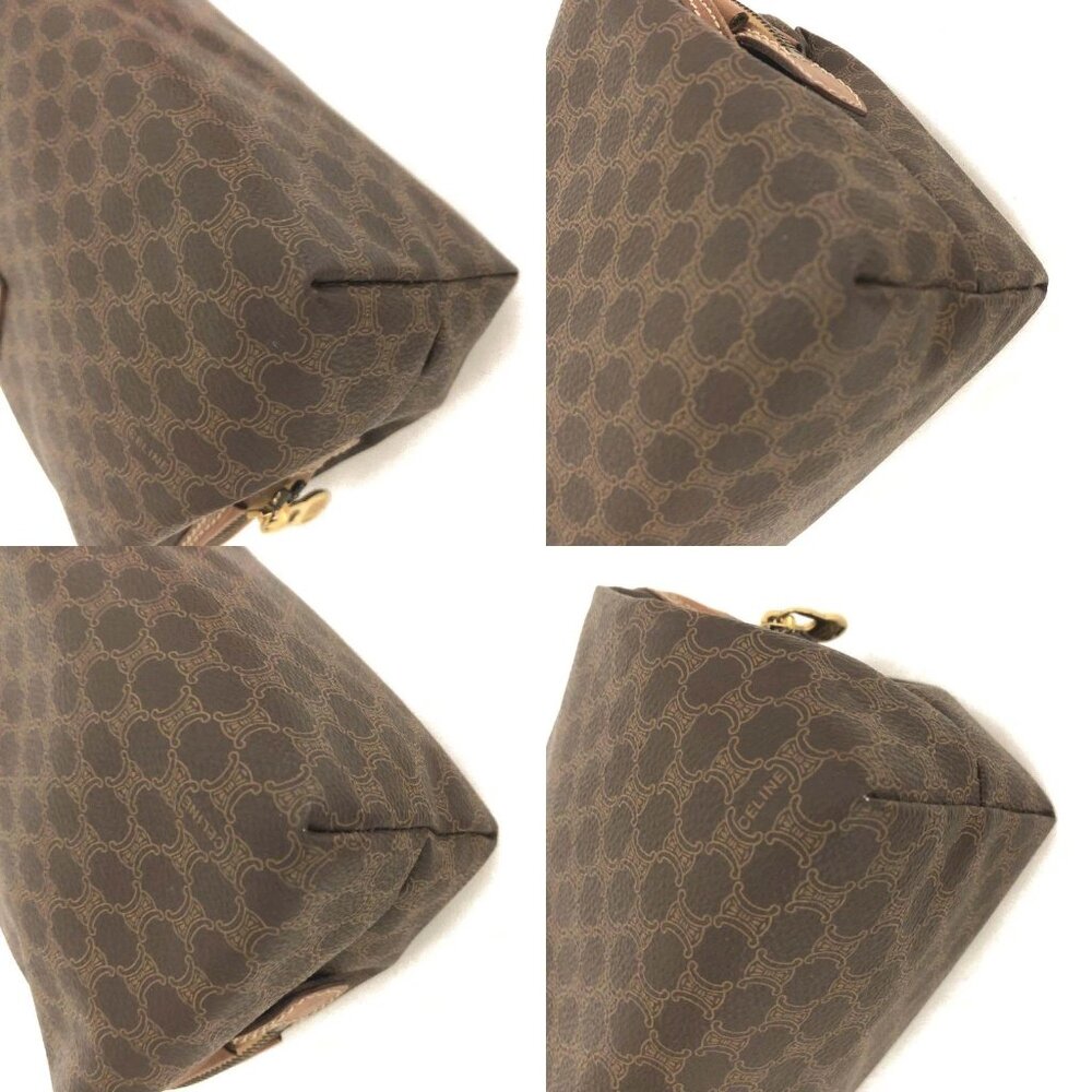 CELINE Macadam PVC Cosmetic Pouch Bag Brown/7BH0106 - Picture 4 of 8